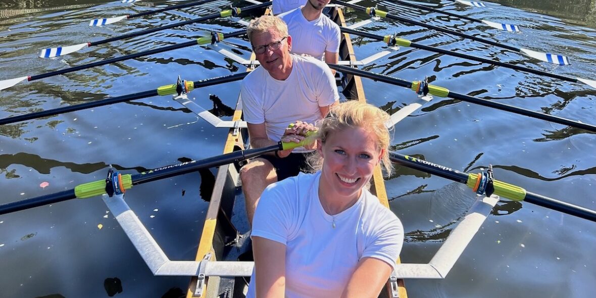 Mit zwei Achtern beim Head of the River Leine